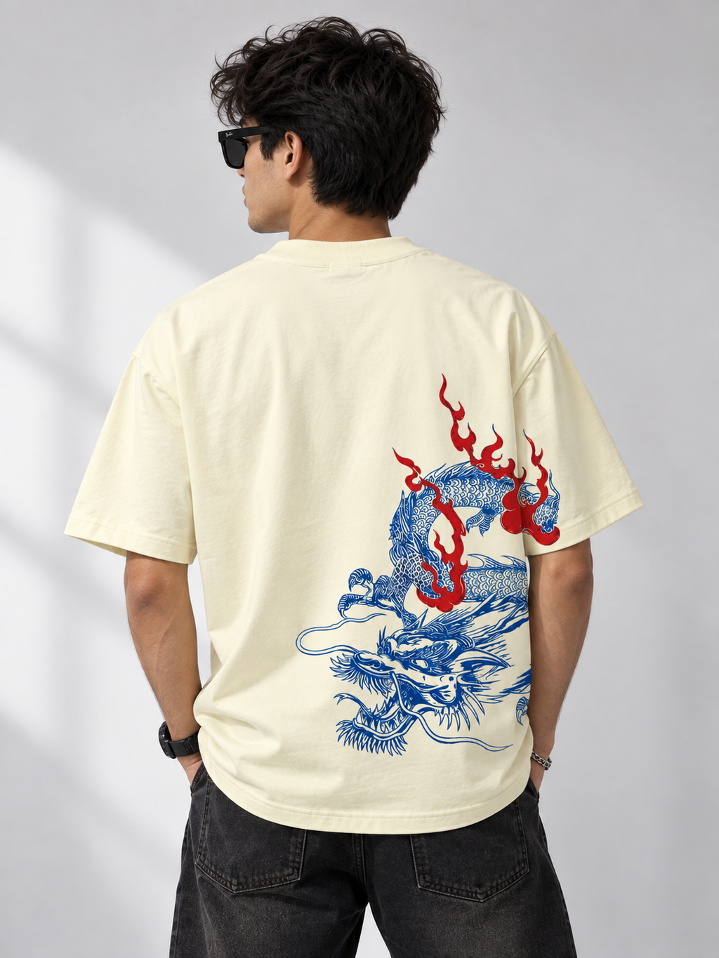 Spirit Flame Dragon Oversized T-Shirt | 220 gsm