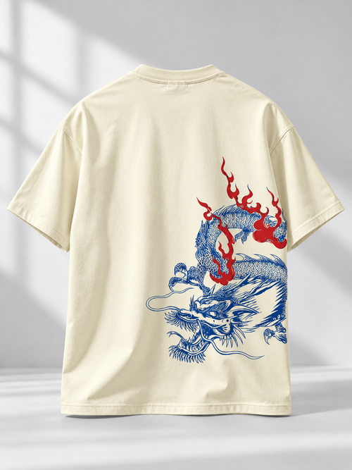 Spirit Flame Dragon Oversized T-Shirt | 220 gsm